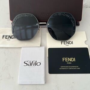 NWT Fendi Black glitter Sunglasses